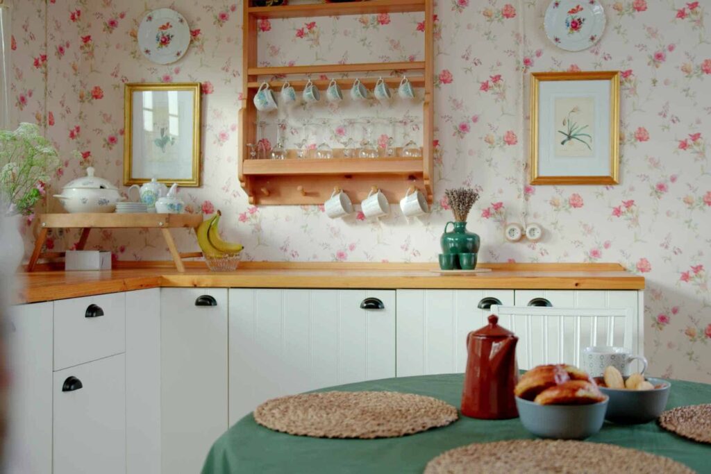 Hang Vintage Kitchenware with Command Strips to Complement the Theme of Your Kitchen