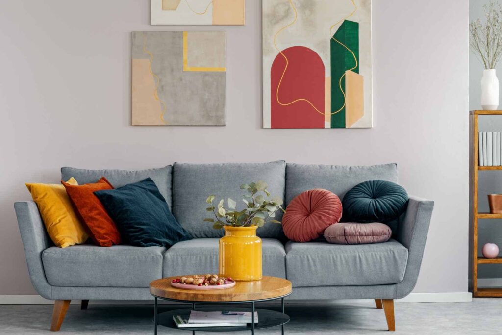 Fusing Grey Couch with Scandinavian Design